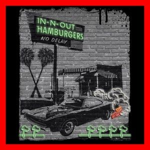 Las Vegas IN-N-OUT Burger T-Shirt Black 2023 QUALITY-N-SPEED Multiple Sizes